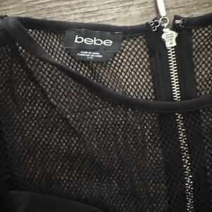 Bebe Black Mesh Dress